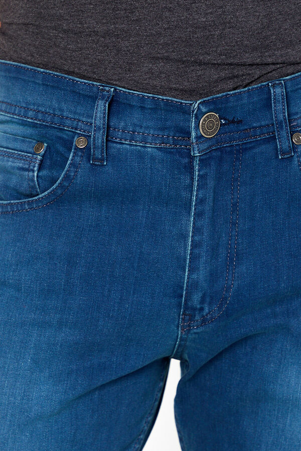 PANTOLON DENIM LIKRALI PROTON-K5008 SLIM FIT FERMUARLI-YEŞİL - 8