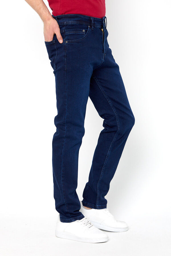 PANTOLON DENIM LIKRALI PROTON-K5128 SLIM FIT-MAVİ - 5