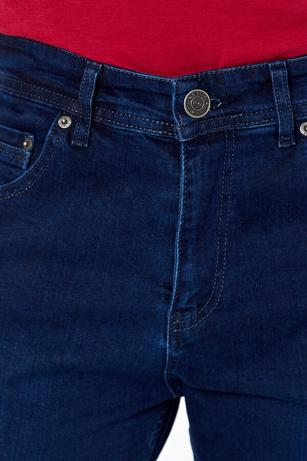 PANTOLON DENIM LIKRALI PROTON-K5128 SLIM FIT-MAVİ - 8