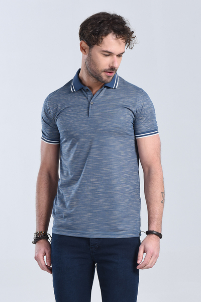 Erkek Petrol Polo Yaka Regular T-Shirt