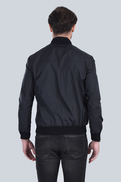 Erkek Siyah Modern Fit Mont