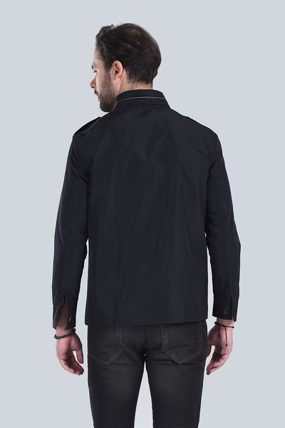 Erkek Siyah Modern Fit Mont