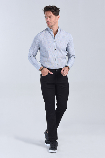 M Store - Erkek Siyah Slim Fit Chino Pantolon