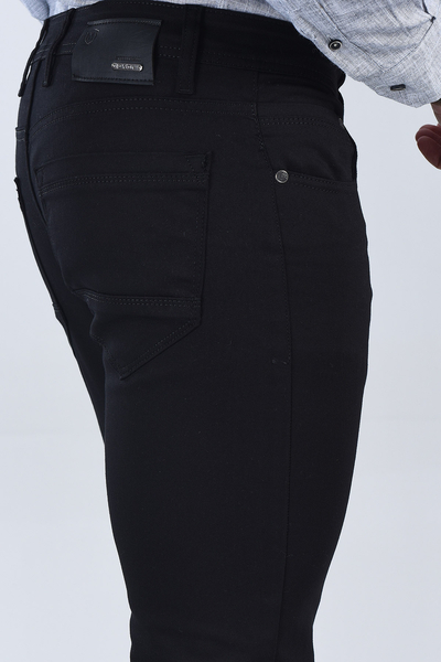 Erkek Siyah Slim Fit Chino Pantolon