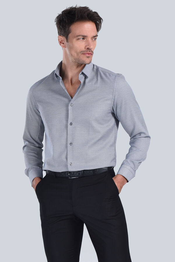 Erkek Siyah Slim Fit Gömlek - 3