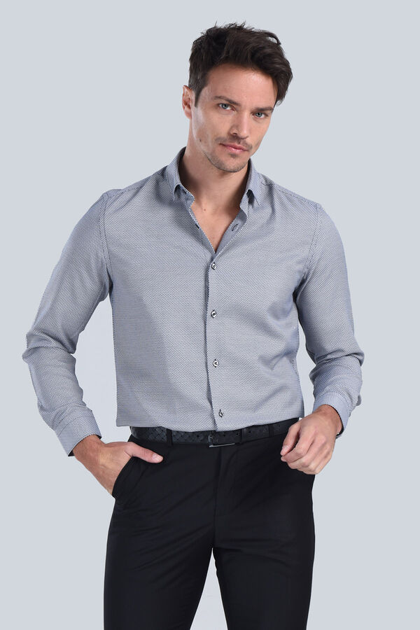 Erkek Siyah Slim Fit Gömlek - 4