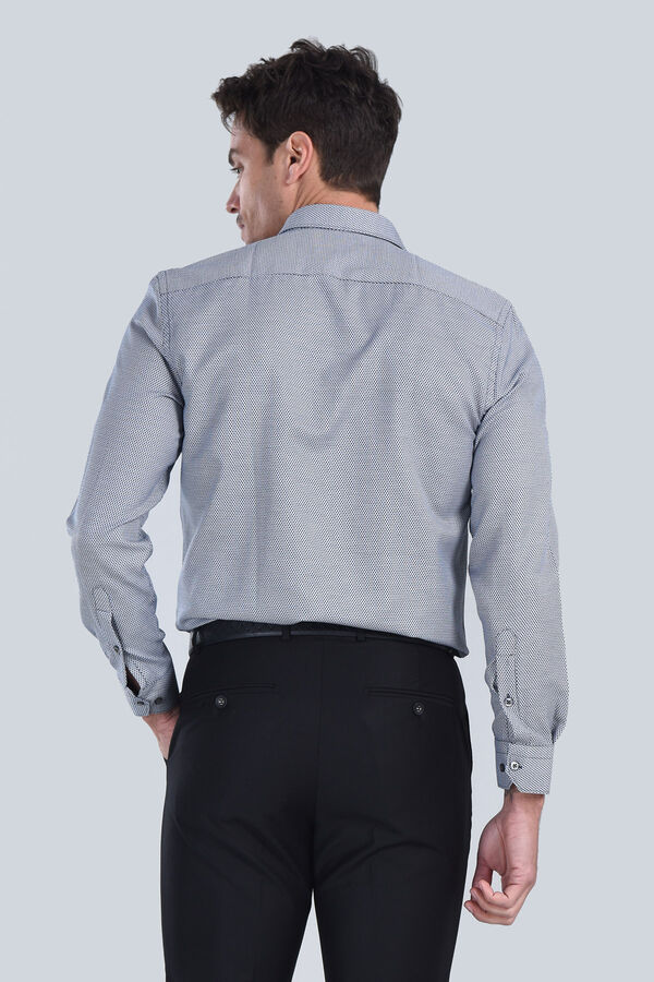 Erkek Siyah Slim Fit Gömlek - 5
