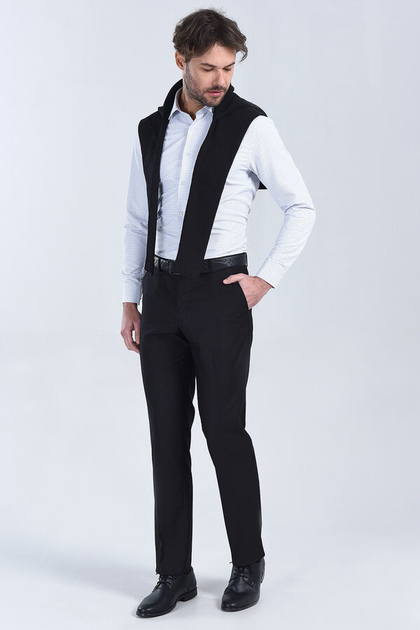 Erkek Siyah Slim Fit Gömlek - 2