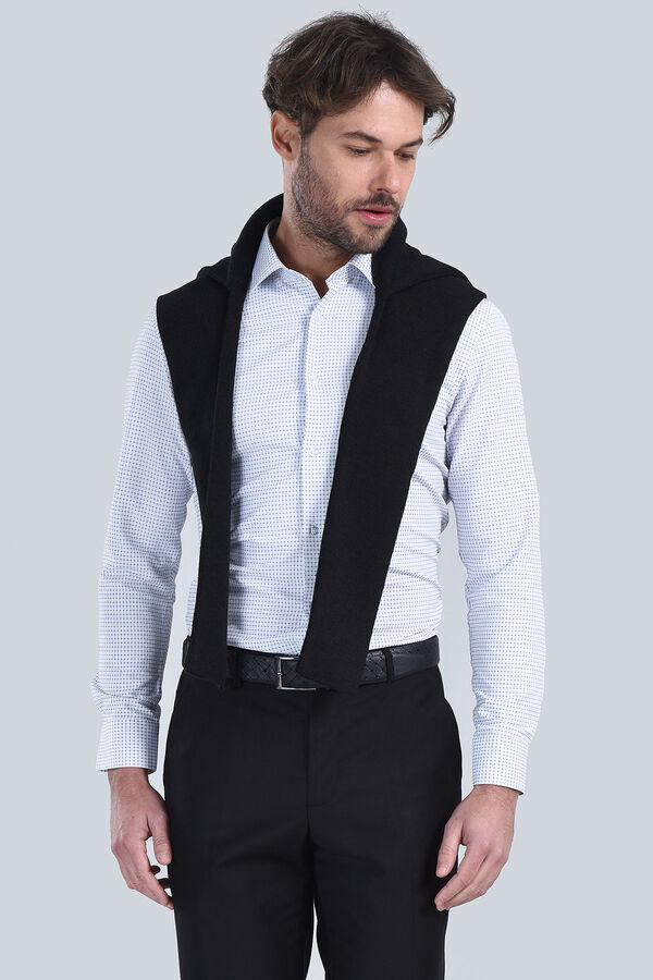 Erkek Siyah Slim Fit Gömlek - 4