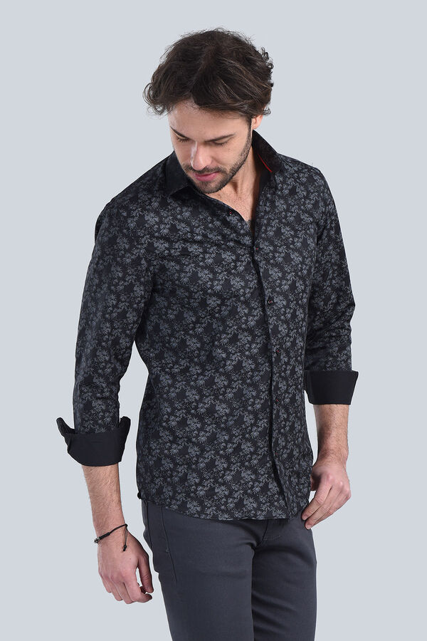 Erkek Siyah Slim Fit Gömlek - 2