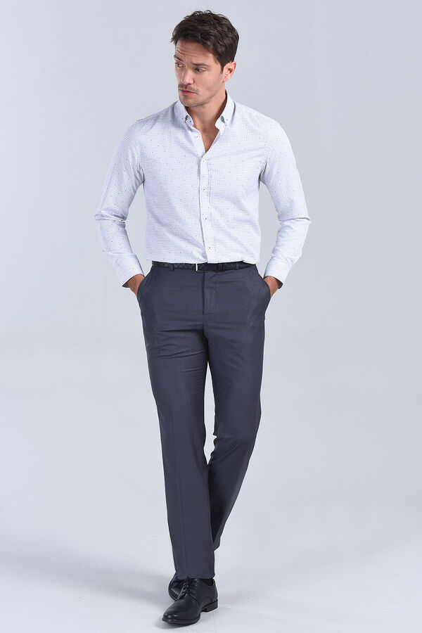 Erkek Siyah Slim Fit Gömlek - 1