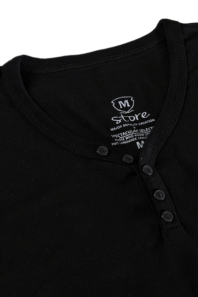 Erkek Siyah V Yaka Regular T-Shirt
