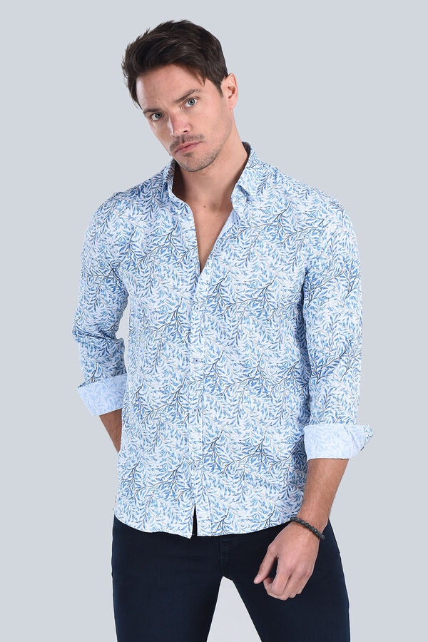 Erkek Turkuaz Slim Fit Gömlek - 4