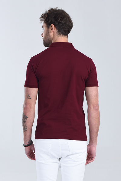 Erkek Vişne Çürüğü Polo Yaka Regular T-Shirt