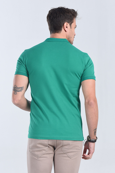 Erkek Yesil Polo Yaka Regular T-Shirt