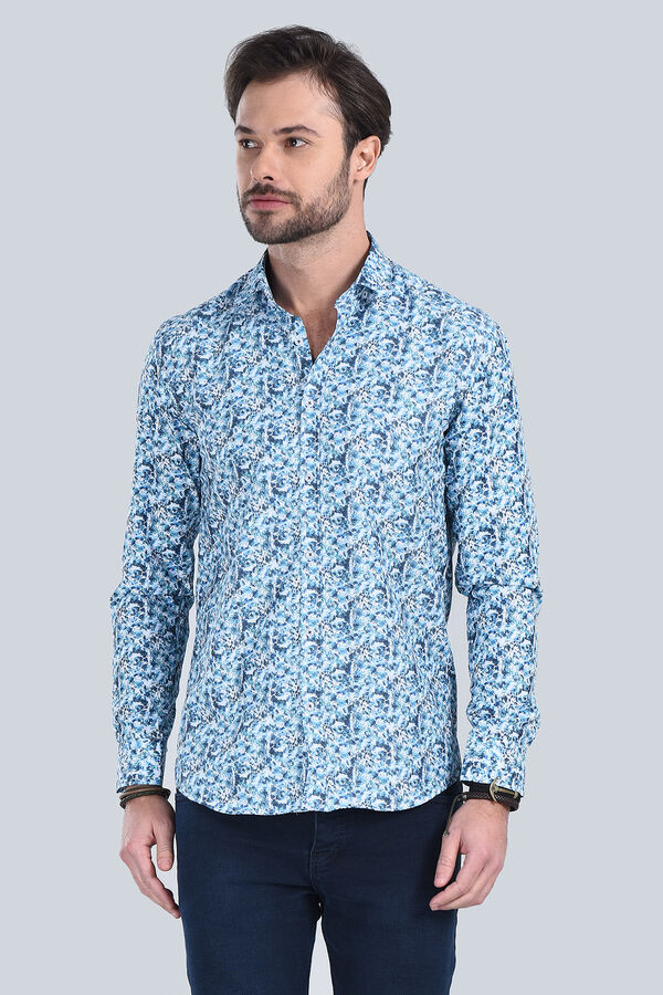 Erkek Yesil Slim Fit Gömlek - 3