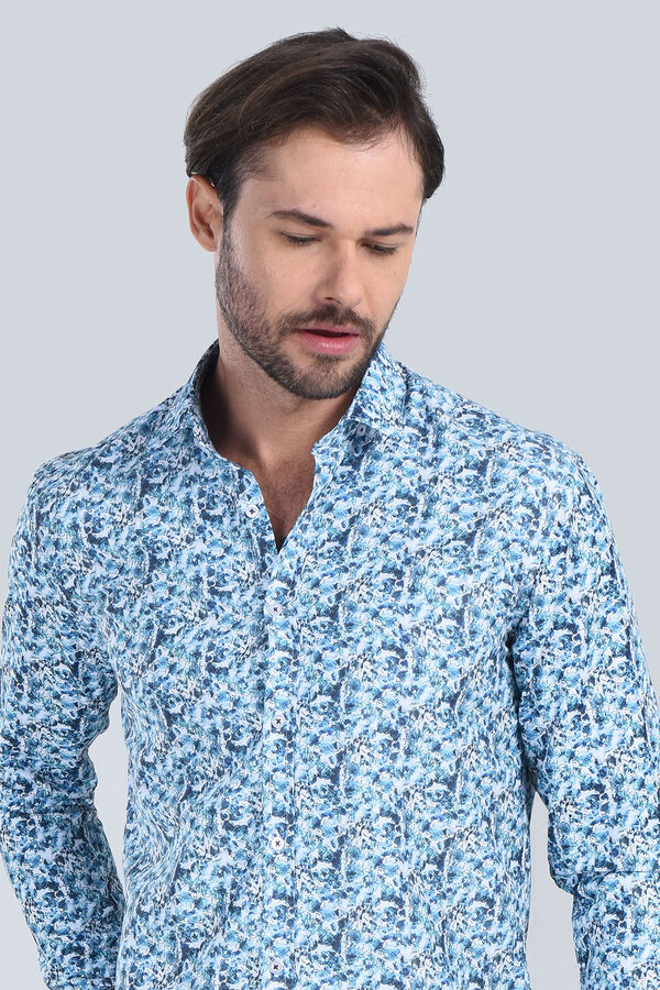 Erkek Yesil Slim Fit Gömlek - 4