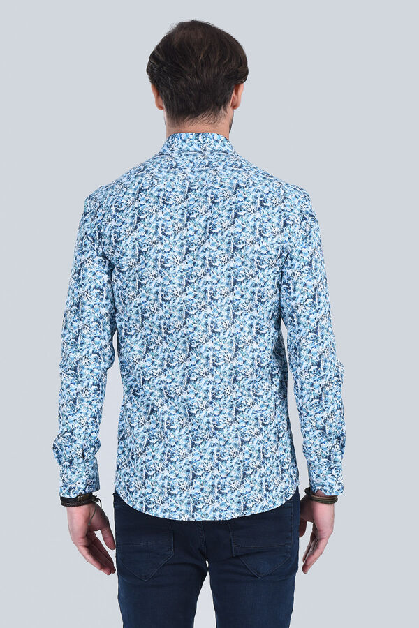 Erkek Yesil Slim Fit Gömlek - 5